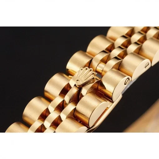 Swiss Rolex Lady-Datejust Champagne Dial Diamond Bezel Gold Jubilee Bracelet 1454096 - 图片 6