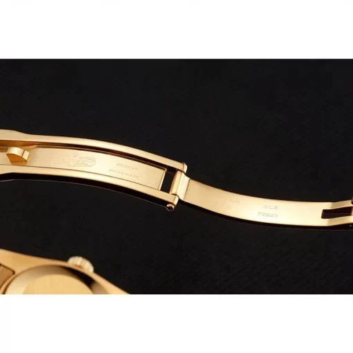 Swiss Rolex Lady-Datejust Champagne Dial Diamond Bezel Gold Jubilee Bracelet 1454096 - 图片 7