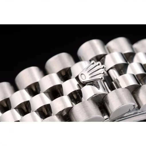 Rolex DateJust Stainless Steel Ribbed Bezel Flower Silver Dial 41983 - 图片 6