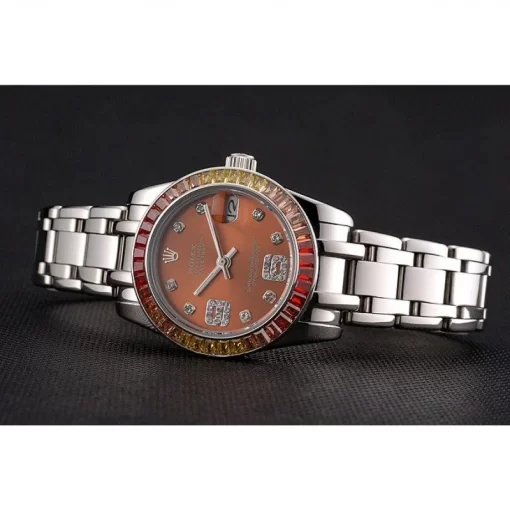 Rolex Datejust Pearlmaster 39 Cognac Dial Stainless Steel Case And Bracelet - 图片 5