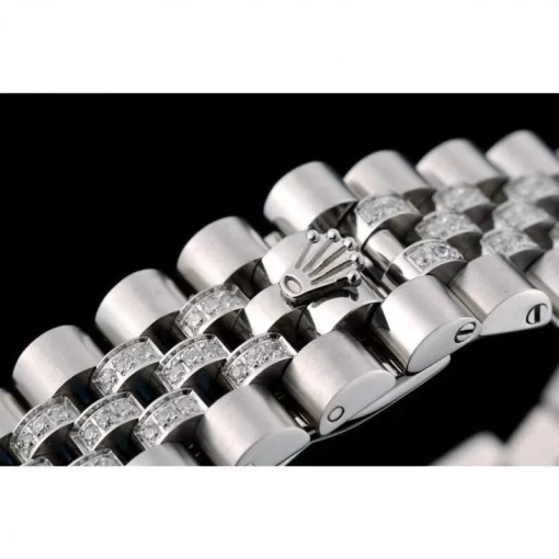 Rolex DayDate Diamond Plated Stainless Steel Bracelet Diamond Plated Dial 41985 - 图片 6