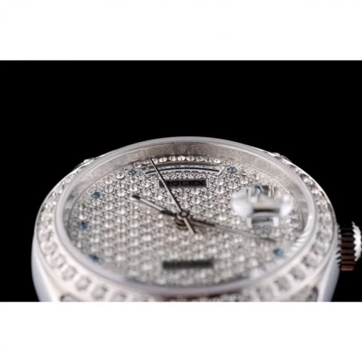 Rolex DayDate Diamond Plated Stainless Steel Bracelet Diamond Plated Dial 41985 - 图片 10
