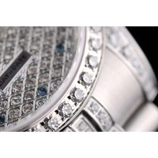 Rolex DayDate Diamond Plated Stainless Steel Bracelet Diamond Plated Dial 41985 - 图片 11