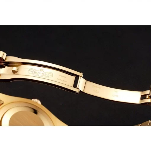 Swiss Rolex Day-Date Diamonds And Rubies Black Dial Yellow Gold Bracelet 1454101 - 图片 7