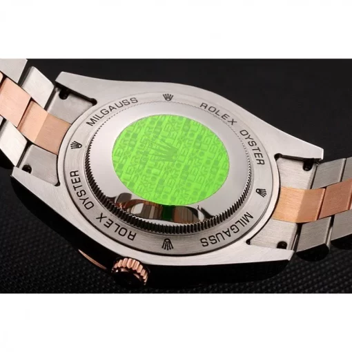 Swiss Rolex Day-Date Diamonds Bezel White Dial Rose Gold And Staineless Steel Bracelet 1454108 - 图片 8