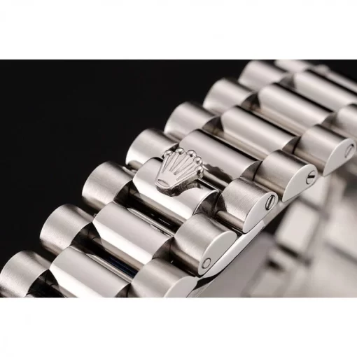 Swiss Rolex Day-Date Ice Blue Dial Diamond Case Stainless Steel Bracelet 1453962 - 图片 5