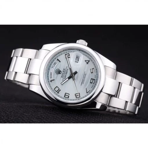 Rolex Day-Date Polished Silver Bezel White Dial 7470 - 图片 5