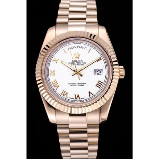 Rolex Day-Date White Dial Gold Bracelet 622546 - 图片 2