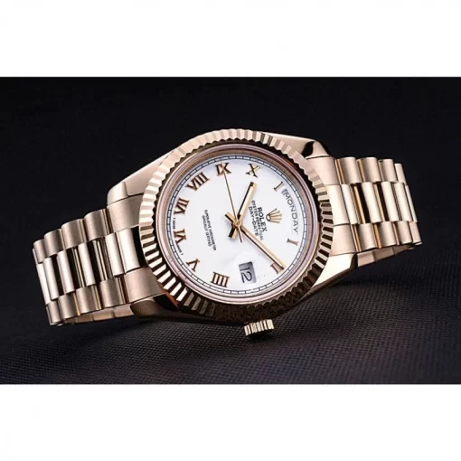 Rolex Day-Date White Dial Gold Bracelet 622546 - 图片 4