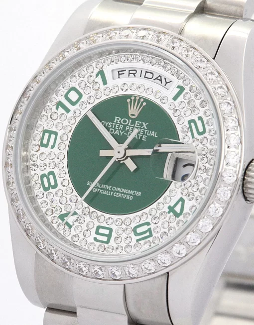Rolex Day-Date Green and Silver Dial 118346 - 图片 4