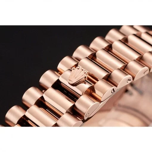 Swiss Rolex Day-Date Diamonds And Rubies Black Dial Rose Gold Bracelet 1454102 - 图片 6