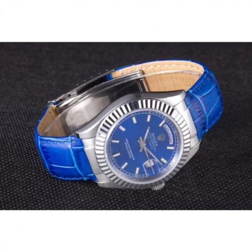 Swiss Rolex Day-Date Oyster Collection Blue Leather Band 621490 - 图片 4