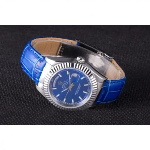 Swiss Rolex Day-Date Oyster Collection Blue Leather Band 621490 - 图片 5