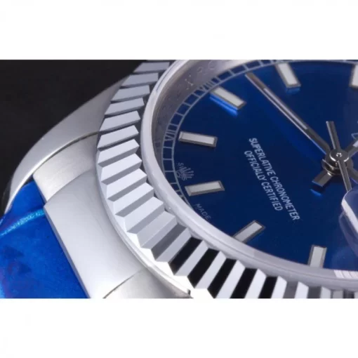 Swiss Rolex Day-Date Oyster Collection Blue Leather Band 621490 - 图片 8