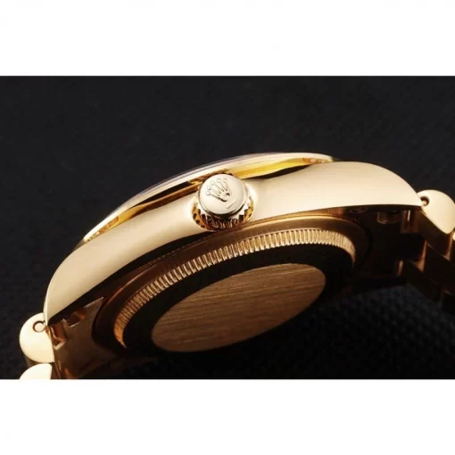 Swiss Rolex Day-Date Yellow Gold Diamond Pave - 图片 9