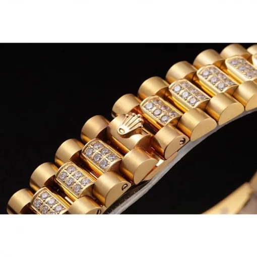 Swiss Rolex Day-Date Diamonds Yellow Gold-SRL184 621614 - 图片 8