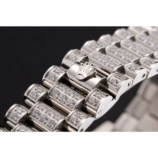 Swiss Rolex Day-Date Diamond Pave Dial Diamond Case Diamond Bracelet 1453950 - 图片 5