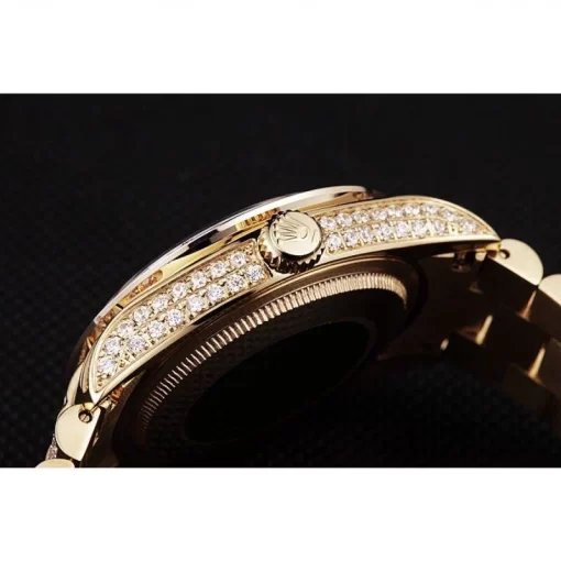 Swiss Rolex Day-Date Diamonds Yellow Gold-SRL185 621615 - 图片 9
