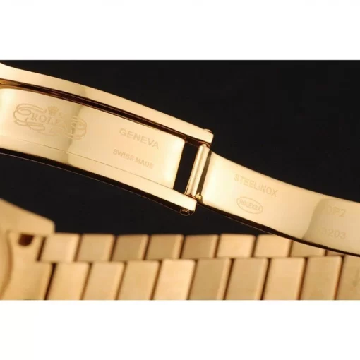 Swiss Rolex Day-Date Yellow Gold Full Diamond Pave - 图片 7