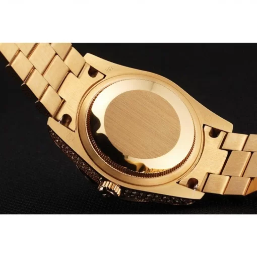 Swiss Rolex Day-Date Yellow Gold Full Diamond Pave - 图片 8