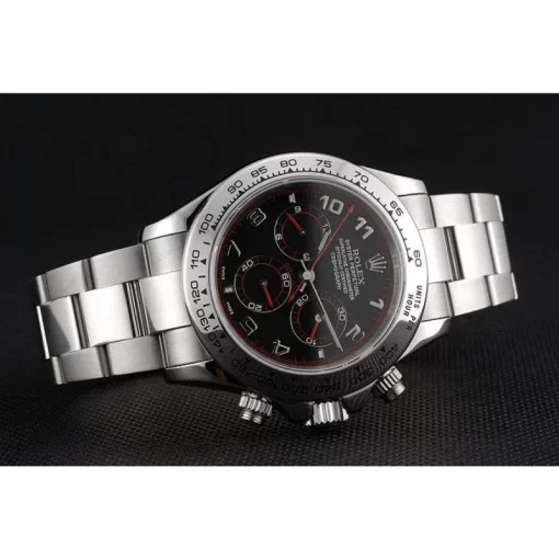 Swiss Rolex Daytona Stainless Steel Bracelet Black Dial 80296 - 图片 4