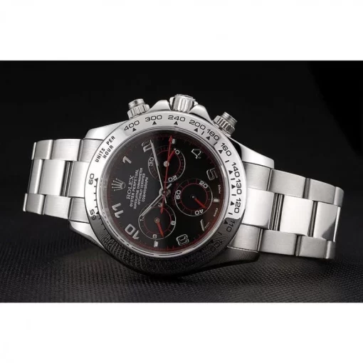 Swiss Rolex Daytona Stainless Steel Bracelet Black Dial 80296 - 图片 5