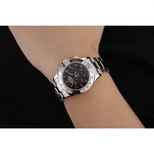 Swiss Rolex Daytona Stainless Steel Bracelet Black Dial 80296 - 图片 9