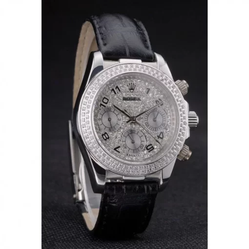 Rolex Daytona Lady Stainless Steel Case Crystal Studded Bezel Crystal Studded Dial - 图片 2