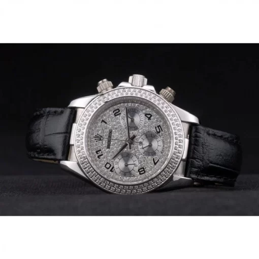 Rolex Daytona Lady Stainless Steel Case Crystal Studded Bezel Crystal Studded Dial - 图片 4