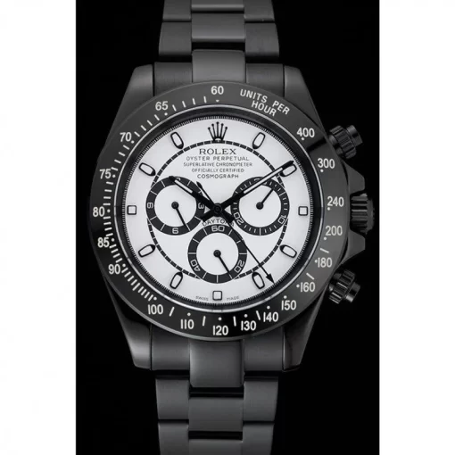 Rolex Cosmograph Daytona White And Black Dial Black Stainless Steel Case And Bracelet 1454249 - 图片 2