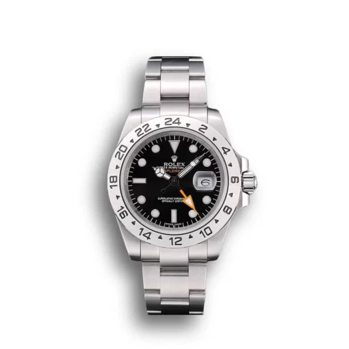 Rolex Swiss Explorer Stainless Steel Bezel Black Dial Watch