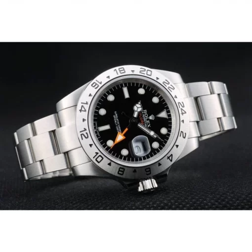 Rolex Swiss Explorer Stainless Steel Bezel Black Dial Watch - 图片 4