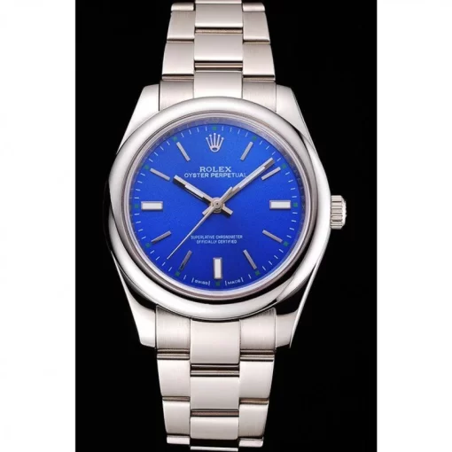 Rolex Oyster Perpetual Blue Dial Stainless Steel Case And Bracelet - 图片 2