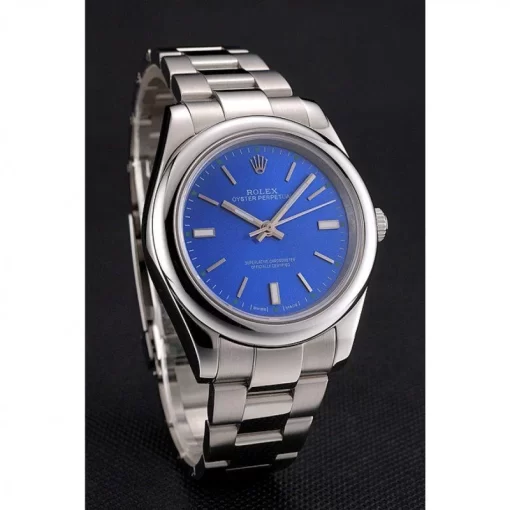 Rolex Oyster Perpetual Blue Dial Stainless Steel Case And Bracelet - 图片 3