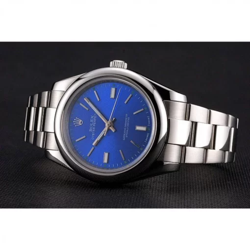 Rolex Oyster Perpetual Blue Dial Stainless Steel Case And Bracelet - 图片 5
