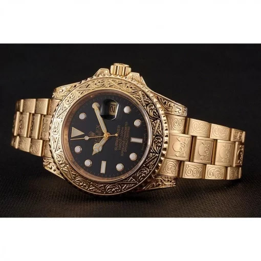 Swiss Rolex Submariner Skull Limited Edition Black Dial Gold Case And Bracelet 1454071 - 图片 4