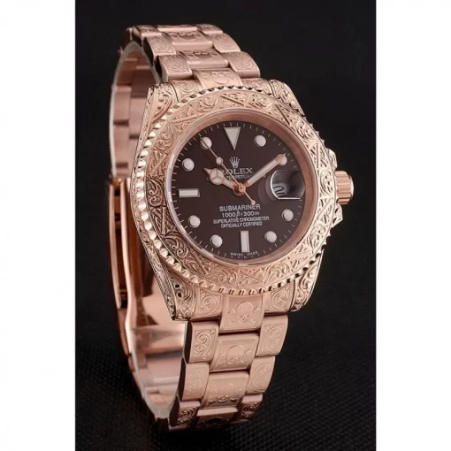 Swiss Rolex Submariner Skull Limited Edition Brown Dial Rose Gold Case And Bracelet 1454087 - 图片 3