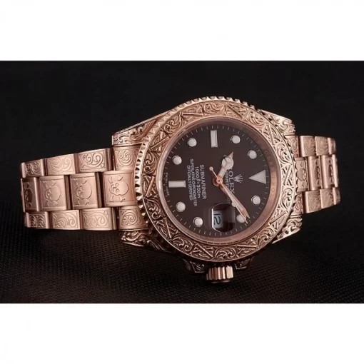 Swiss Rolex Submariner Skull Limited Edition Brown Dial Rose Gold Case And Bracelet 1454087 - 图片 4