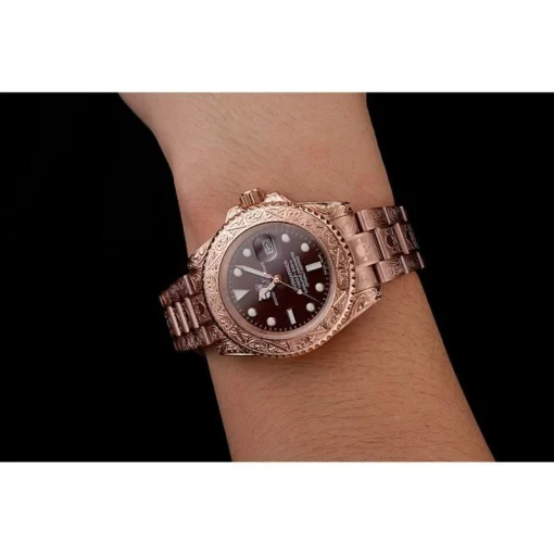 Swiss Rolex Submariner Skull Limited Edition Brown Dial Rose Gold Case And Bracelet 1454087 - 图片 10