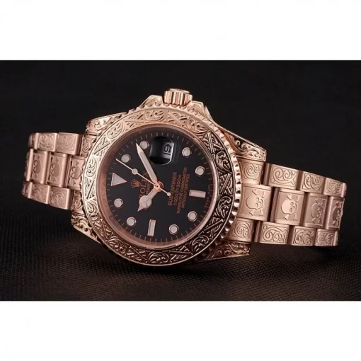 Swiss Rolex Submariner Skull Limited Edition Black Dial Rose Gold Case And Bracelet 1454086 - 图片 4