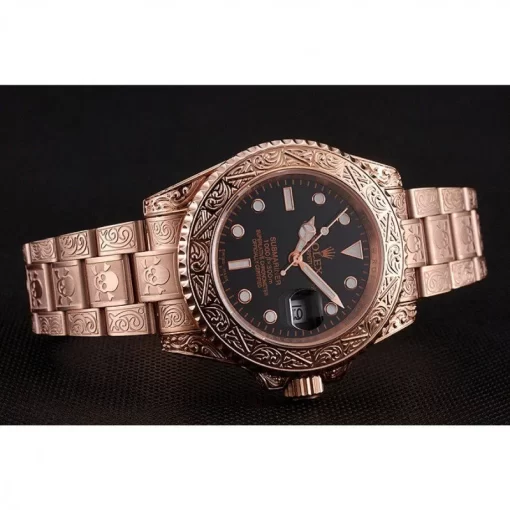 Swiss Rolex Submariner Skull Limited Edition Black Dial Rose Gold Case And Bracelet 1454086 - 图片 5