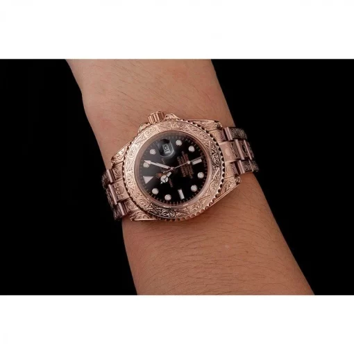 Swiss Rolex Submariner Skull Limited Edition Black Dial Rose Gold Case And Bracelet 1454086 - 图片 10