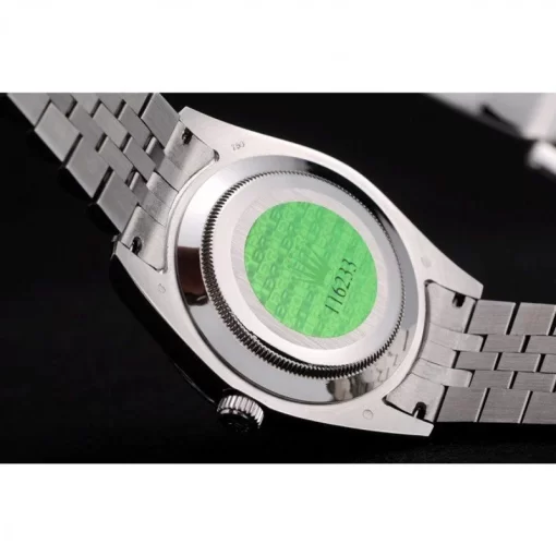 Swiss Rolex DateJust Stainless Steel Ribbed Bezel Flower Silver Dial 42001 - 图片 7
