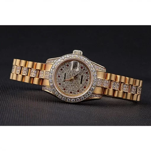 Swiss Rolex DateJust Diamond Dial Gold 622023 - 图片 5