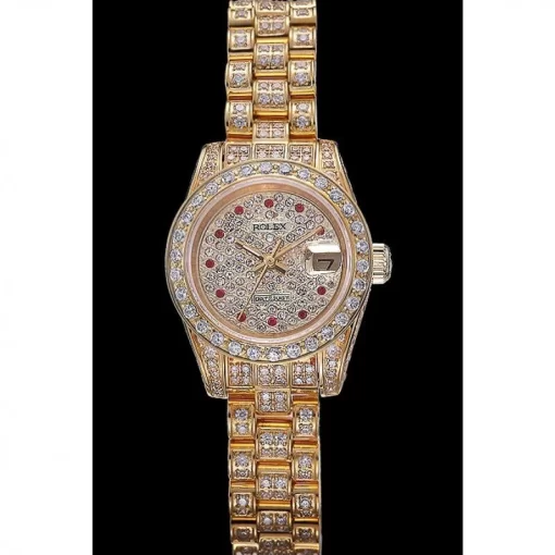 Swiss Rolex DateJust Diamond Dial Gold 622024 - 图片 2