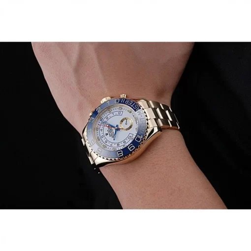 Rolex Yacht-Master II White Dial Blue Bezel Gold Bracelet 622271 - 图片 10