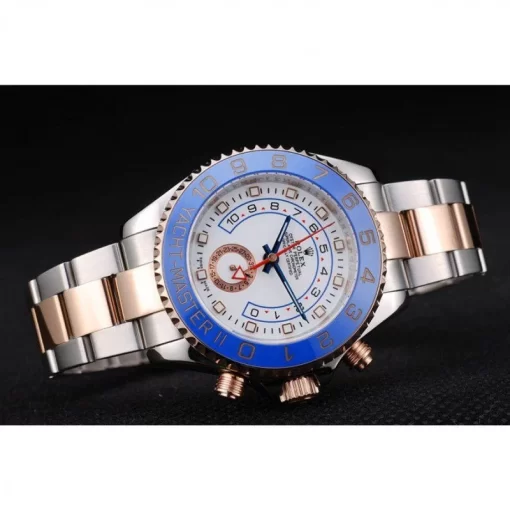 Rolex Yacht-Master Blue Ceramic Bezel White Dial Watch - 图片 3