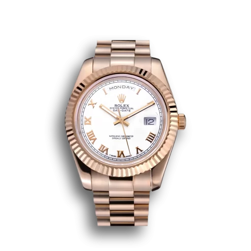 Rolex Day-Date White Dial Gold Bracelet 622546