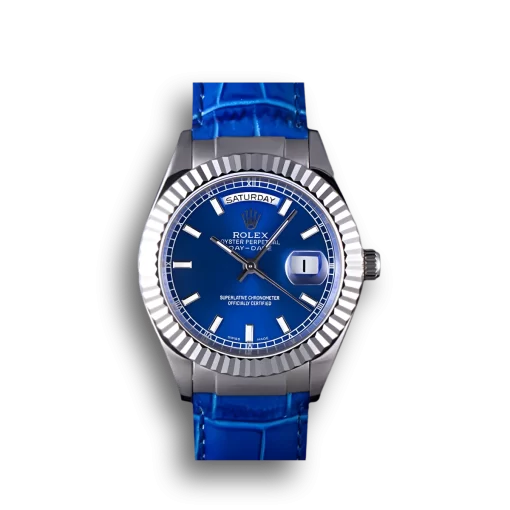 Swiss Rolex Day-Date Oyster Collection Blue Leather Band 621490