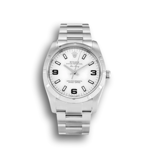 Rolex Air-King White Quarter Arabic 114210